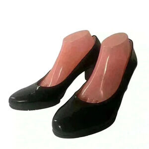 Wonders Macy Women’s Black Leather Pumps Heels Classic Platform Spain Size 42/11